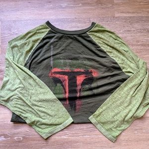 Star Wars Boba Fett Graphic Raglan Baseball Tee